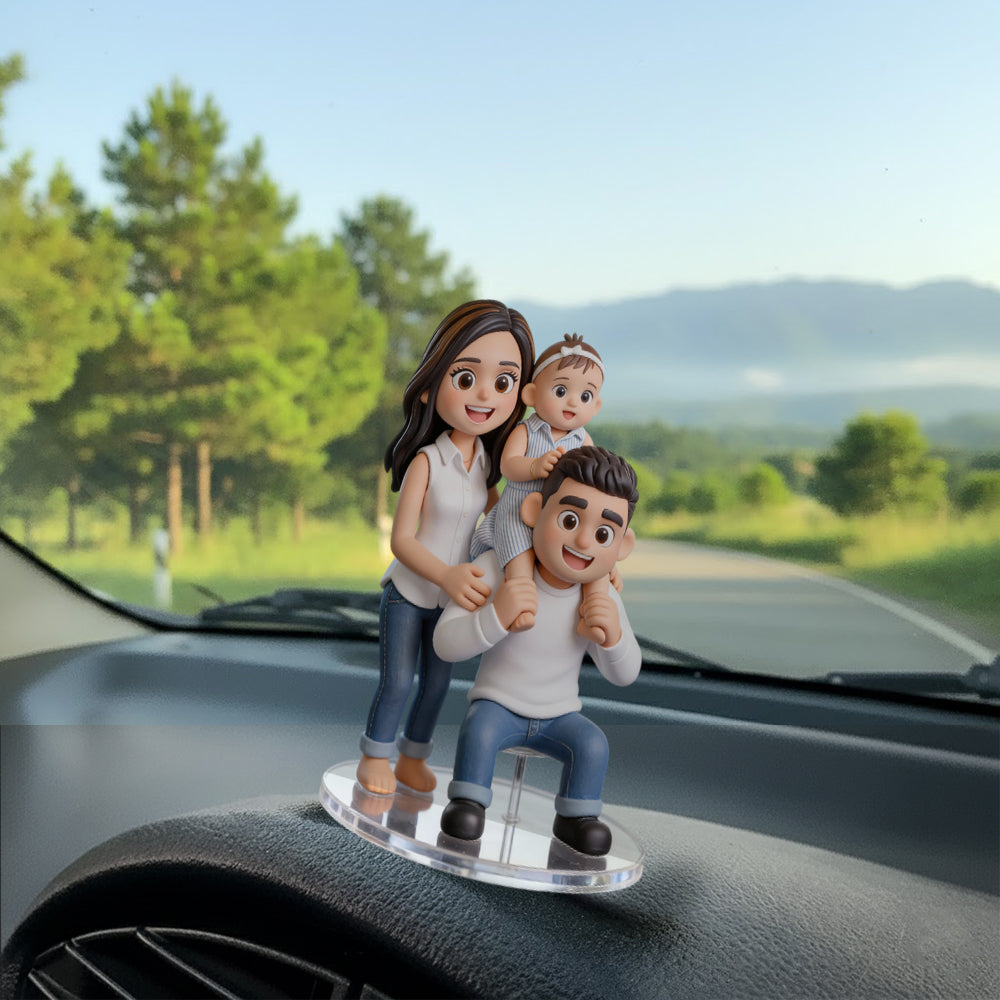 Funny Family Keepsake - Personalized Family Car Dashboard Plaque