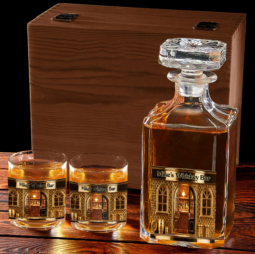 Mini Bar Whiskey - Personalized Whisky Whiskey Decanter Set