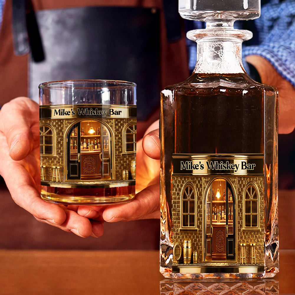 Mini Bar Whiskey - Personalized Whisky Whiskey Decanter Set