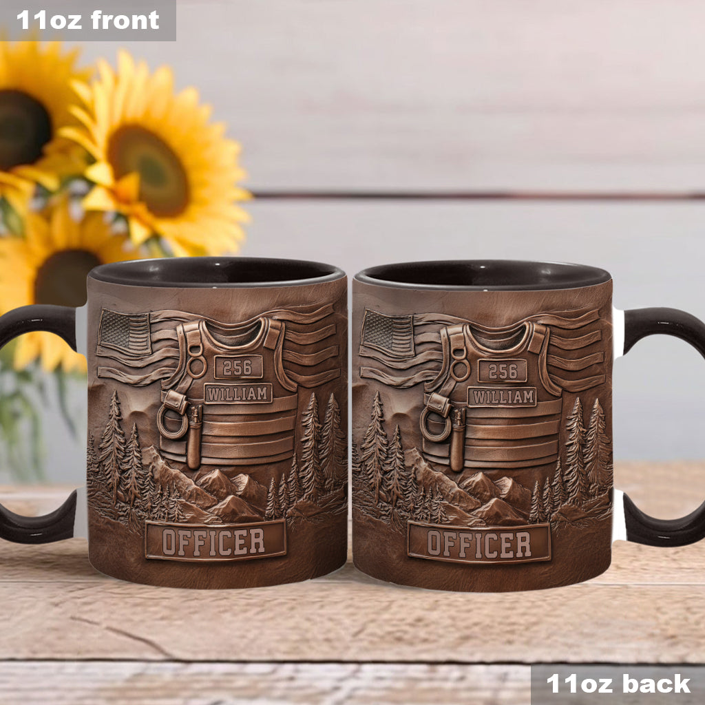 Serve And Protect - Personalized Police Officer Accent Mug