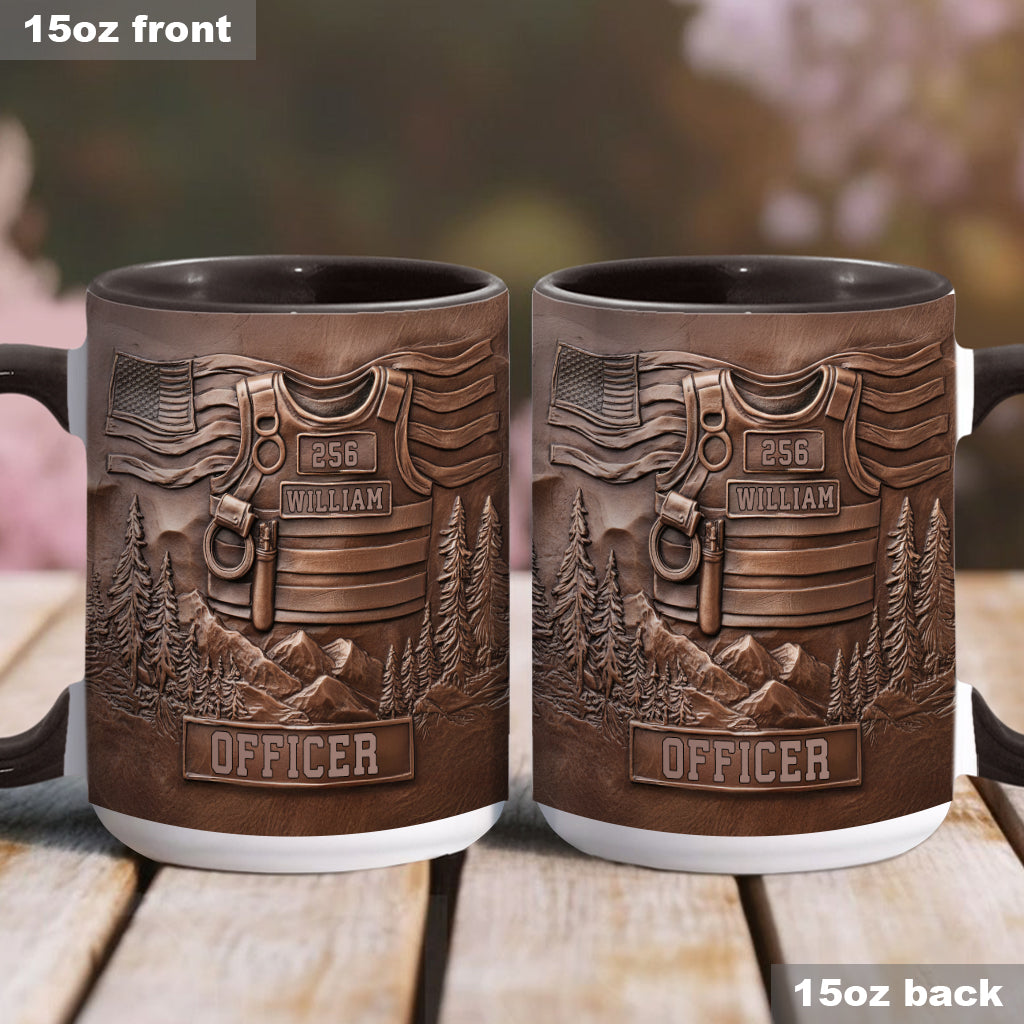 Serve And Protect - Personalized Police Officer Accent Mug