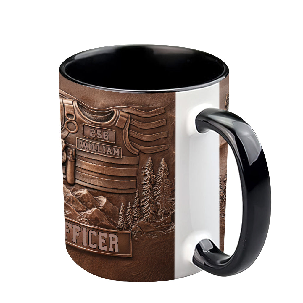 Serve And Protect - Personalized Police Officer Accent Mug