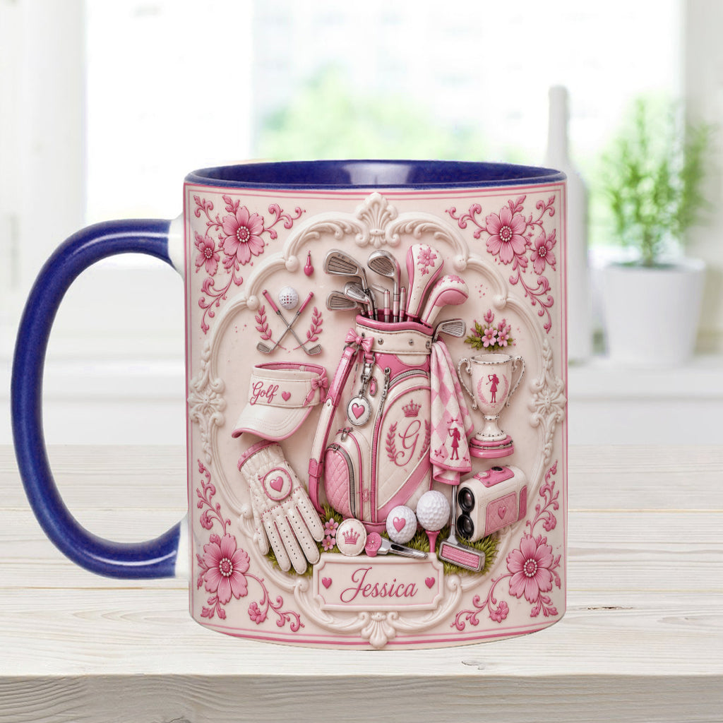 Live Love Golf - Personalized Golf Accent Mug