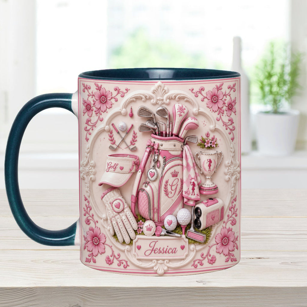 Live Love Golf - Personalized Golf Accent Mug