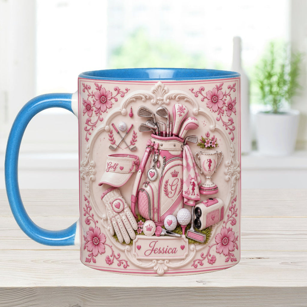 Live Love Golf - Personalized Golf Accent Mug
