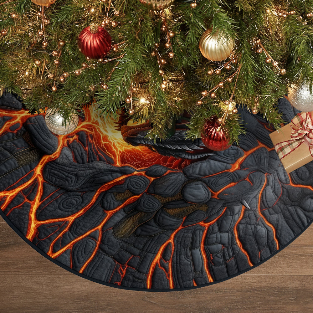 Strong Dragon - Personalized Dragon Shaped Tree Skirt
