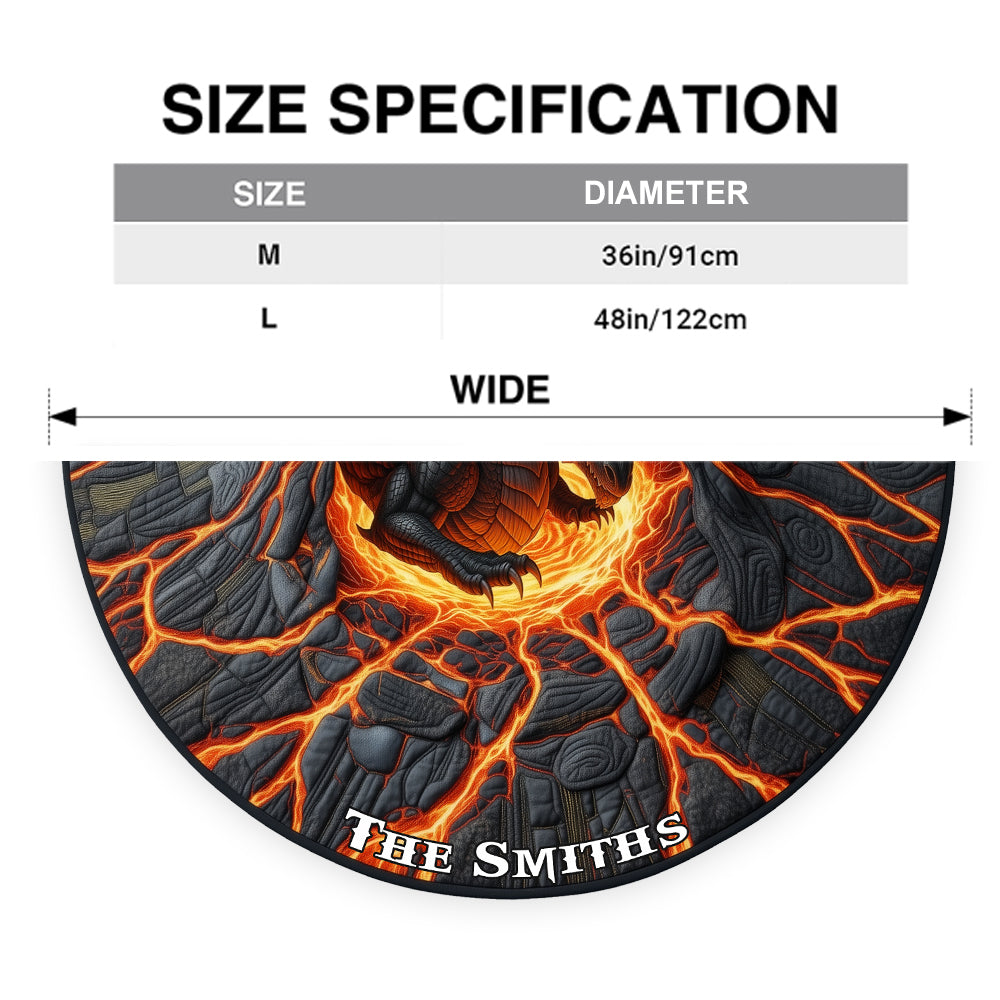 Strong Dragon - Personalized Dragon Shaped Tree Skirt