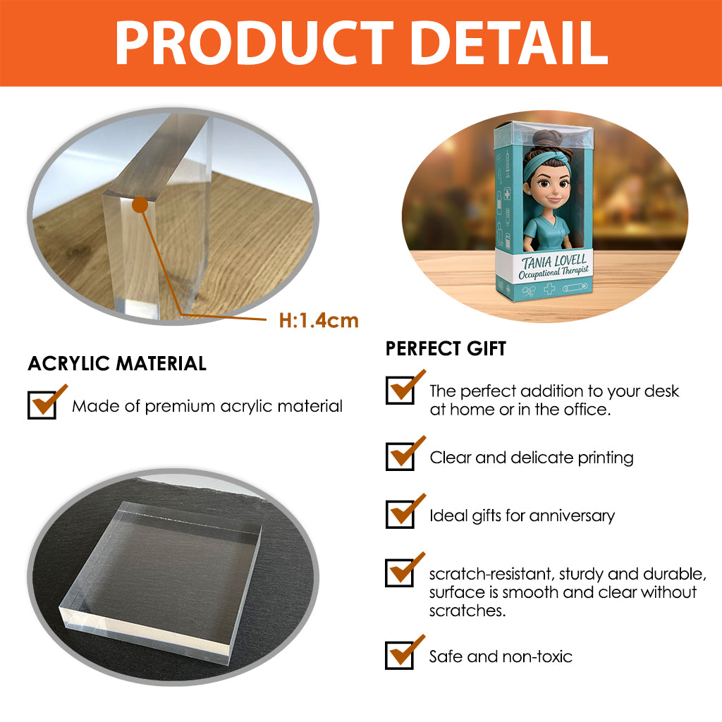 Nurse Gift - Personalized Nurse Custom Shaped Acrylic Plaque