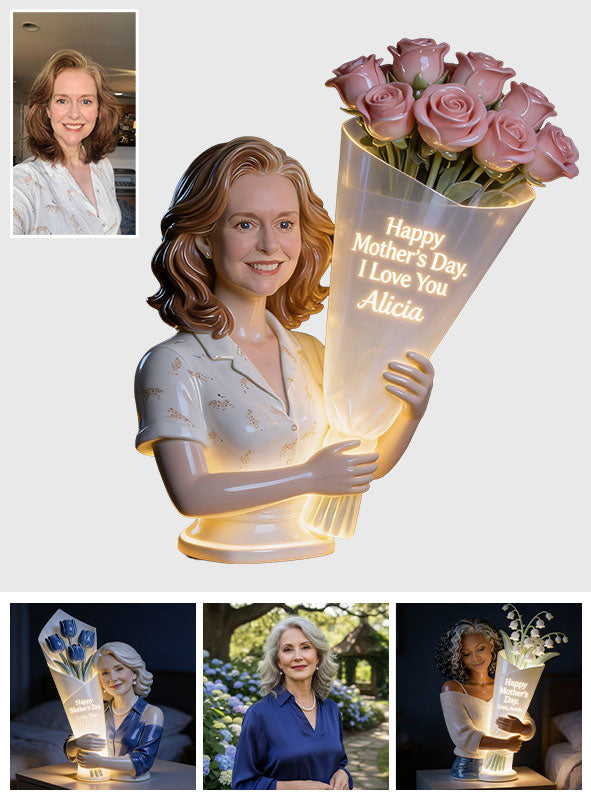 Frohen Muttertag - Personalisierte Acryl LED Nachtlicht