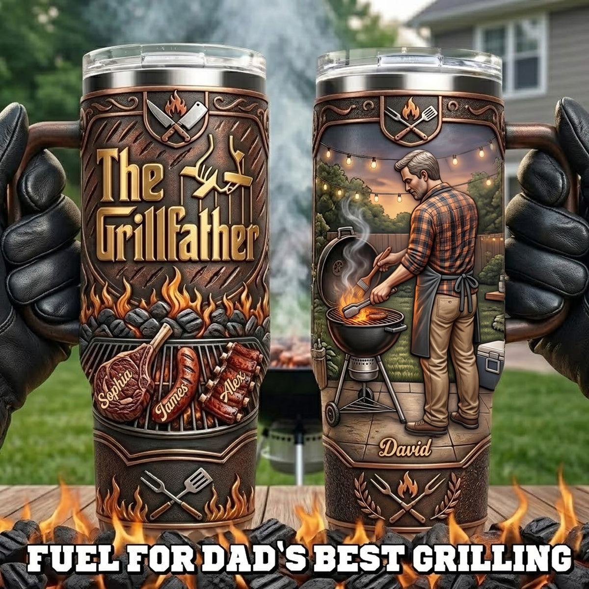 Le Grillfather - Tasse Personnalisée pour Papa avec Poignée