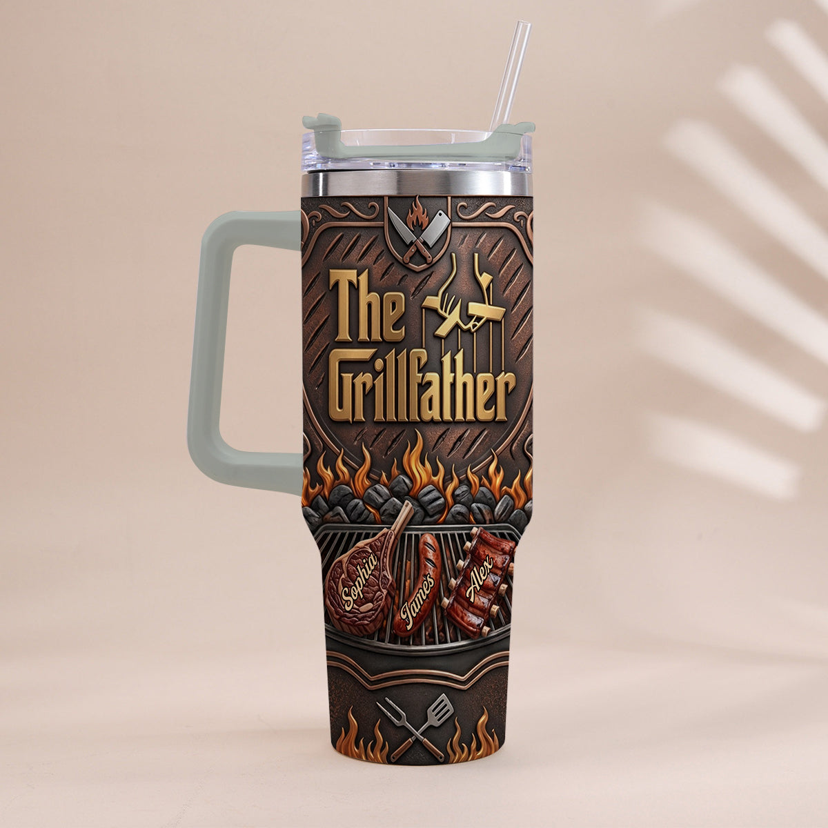 Le Grillfather - Tasse Personnalisée pour Papa avec Poignée