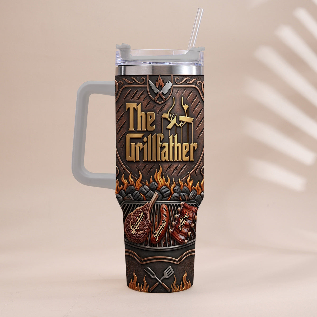 Le Grillfather - Tasse Personnalisée pour Papa avec Poignée