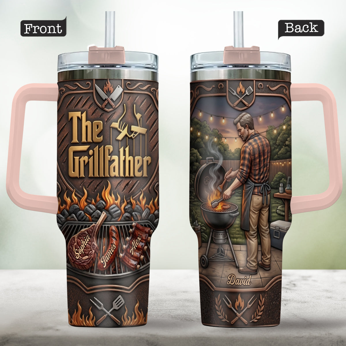 Le Grillfather - Tasse Personnalisée pour Papa avec Poignée