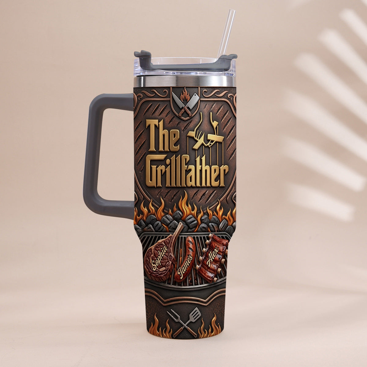 Le Grillfather - Tasse Personnalisée pour Papa avec Poignée