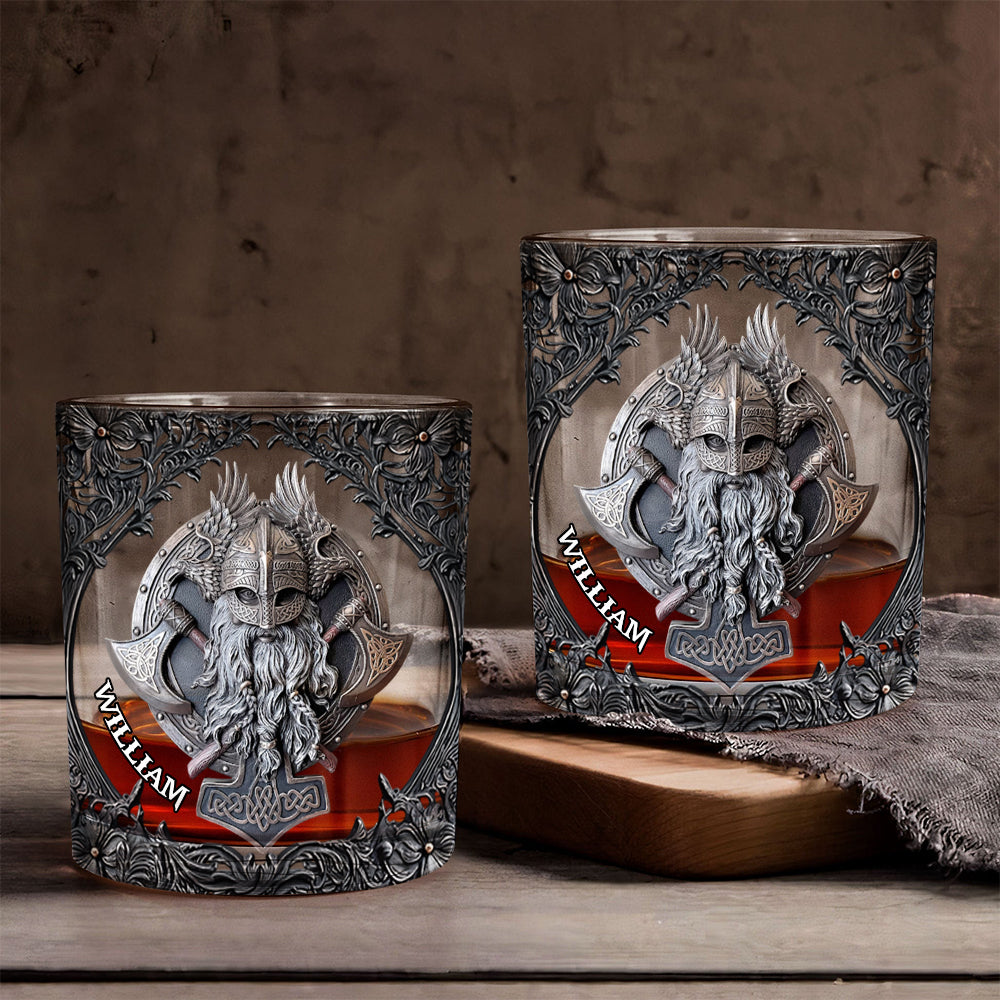 Fantasy Vikings - Personalized Viking Whiskey Glass