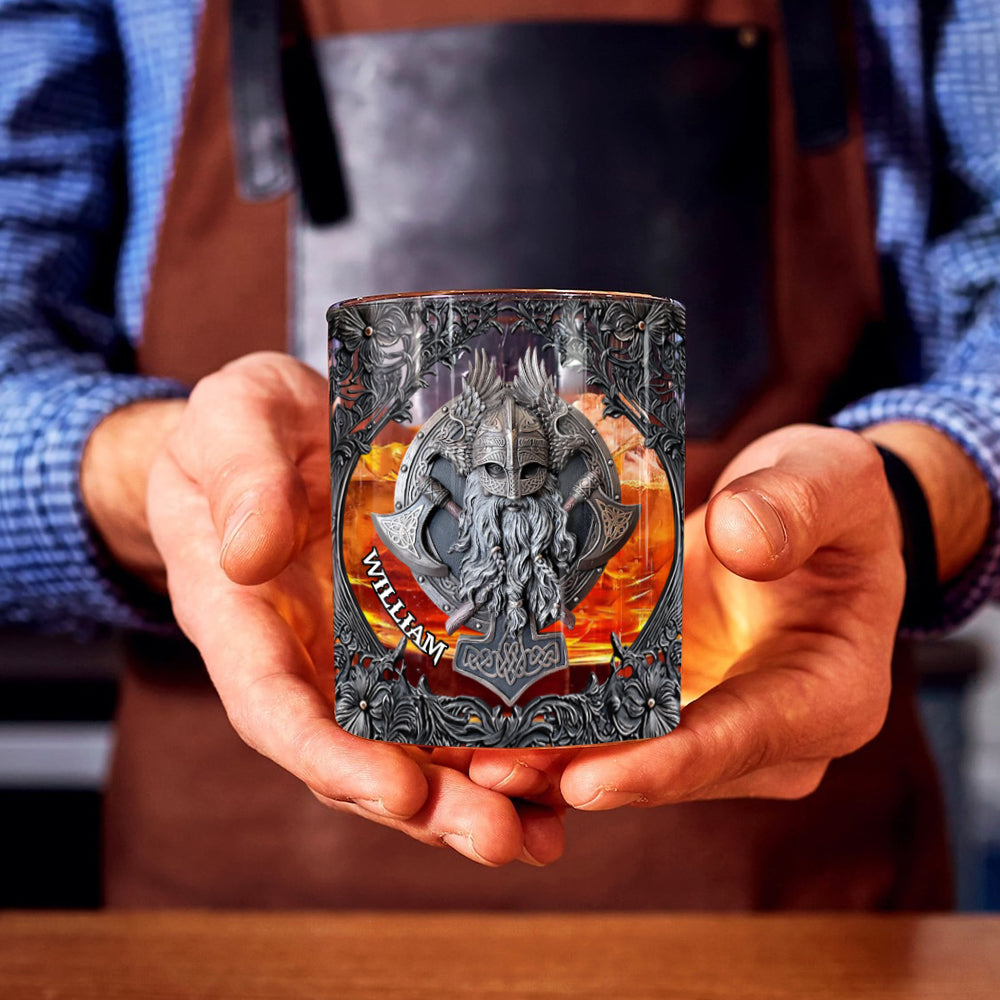 Fantasy Vikings - Personalized Viking Whiskey Glass