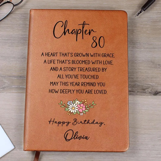 Birthday Gift - Personalized Birthday Leather Journal