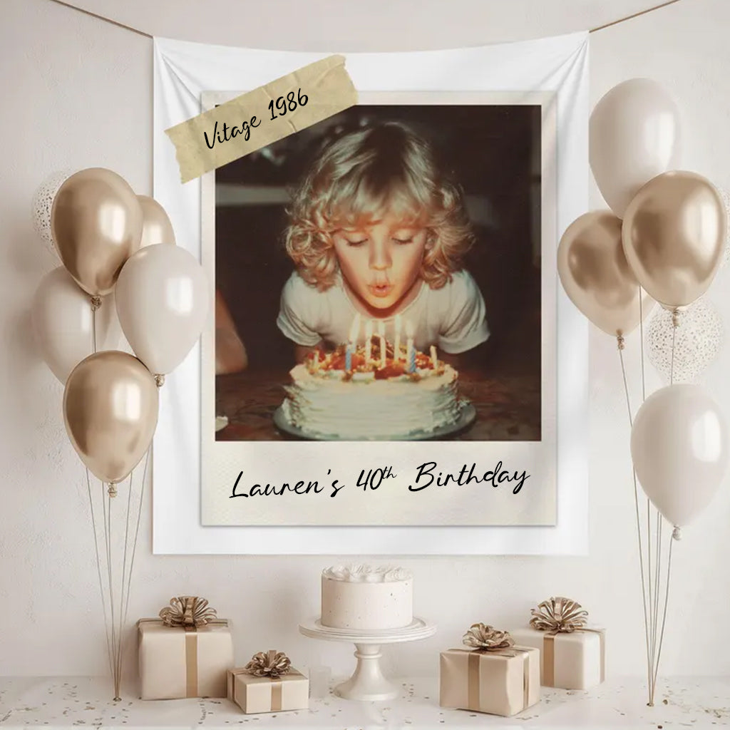 Birthday Gift - Personalized Birthday Wall Tapestry