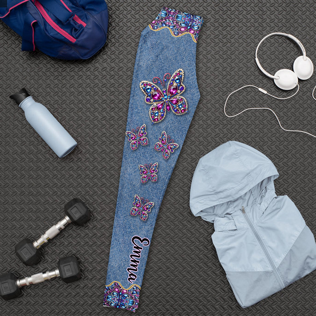 Beautiful Butterfly - Personalized Butterfly Leggings