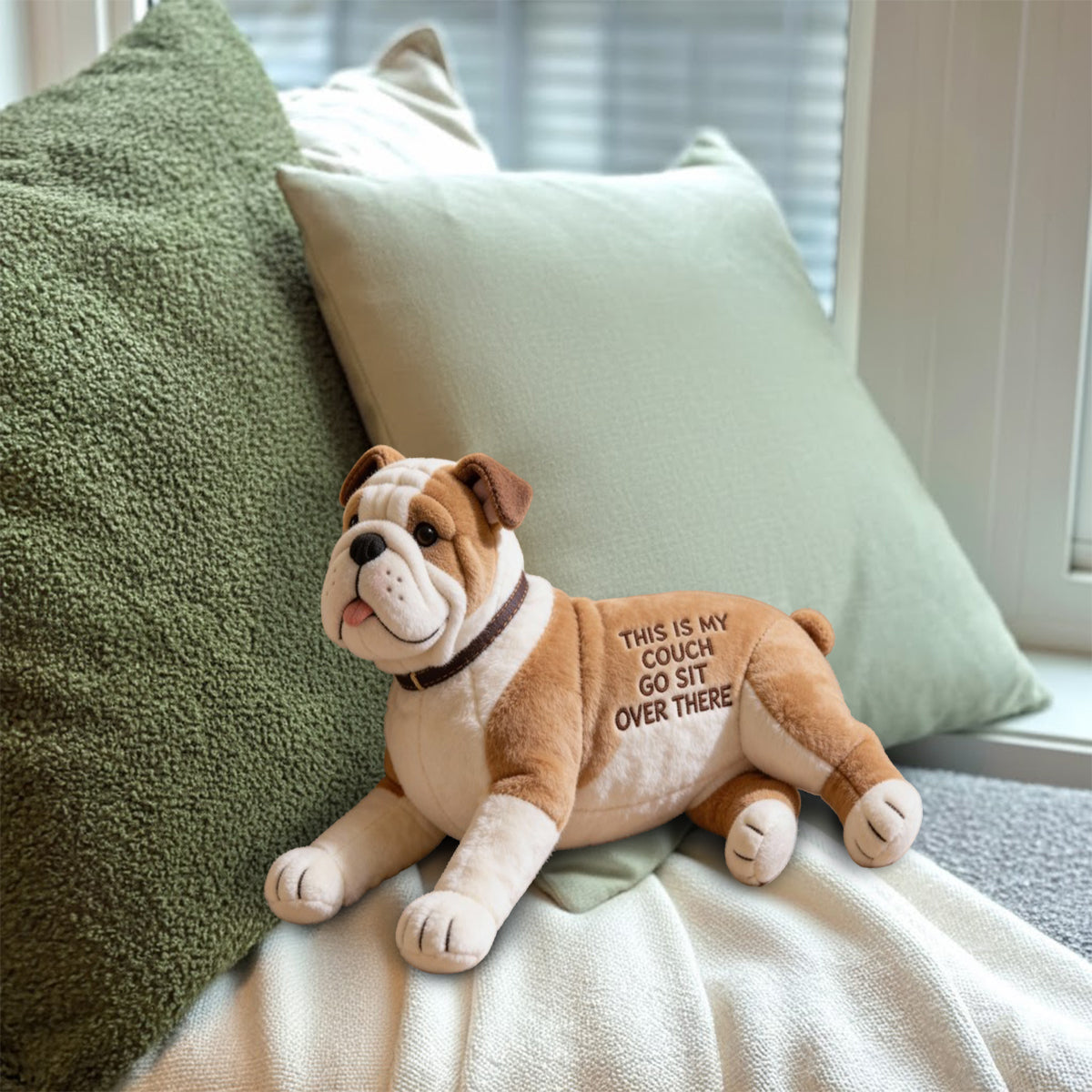 This Is My Couch - Personalized Dog Faux Fur Shaped Pillow