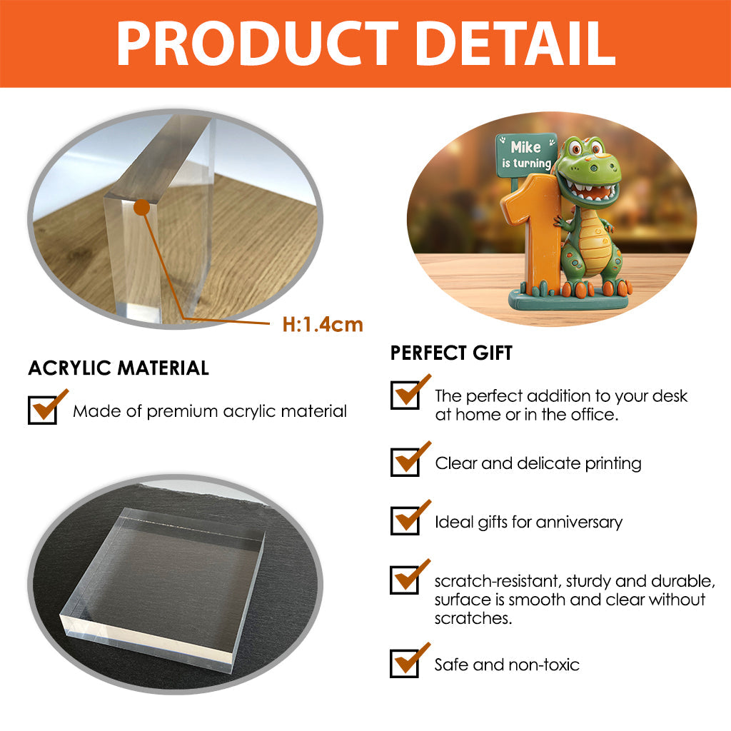 Birthday Decor For Children - Personalized Kid Custom Shaped Acrylic Plaque