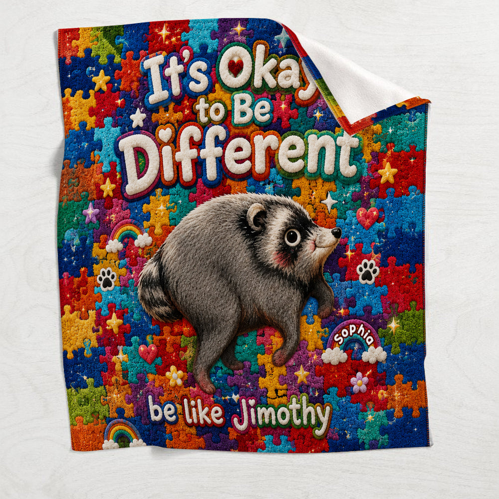 Be Different, Be Like Jimoth - Personalized Autism Awareness Blanket