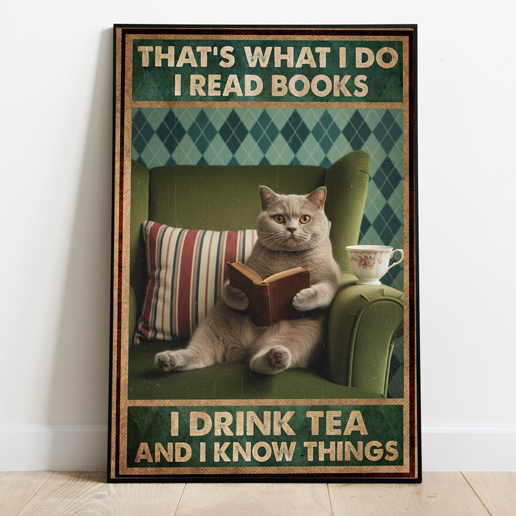 That's What I Do Customize With Your Photo Vintage Retro - Personalized Cat Canvas And Poster