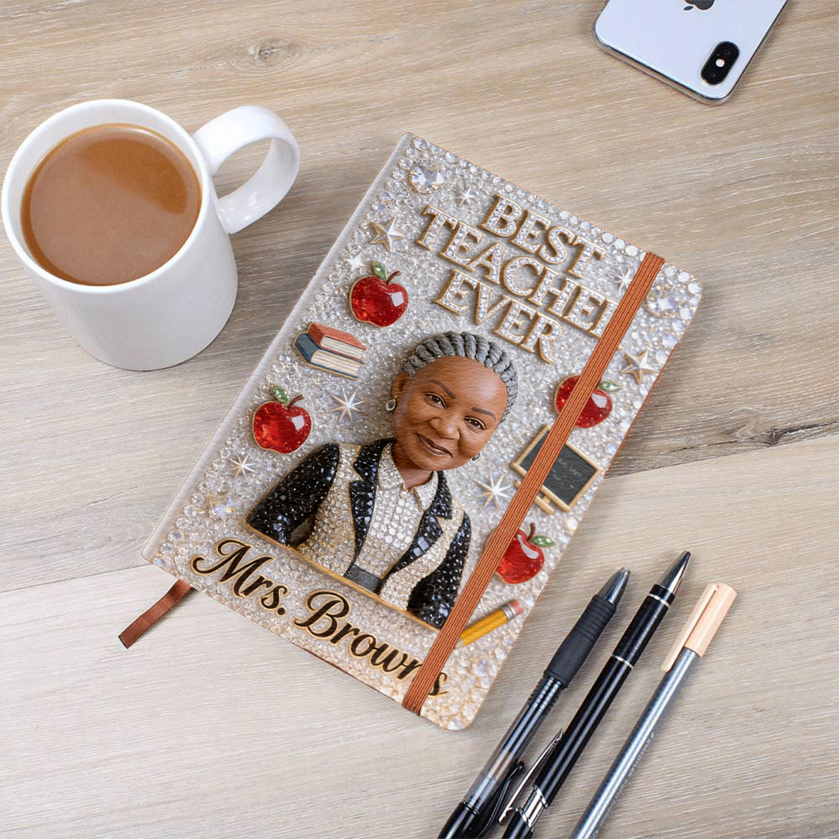 Carnet de Professeur Personnalisé à Partir de Photo - Journal en Cuir Personnalisé