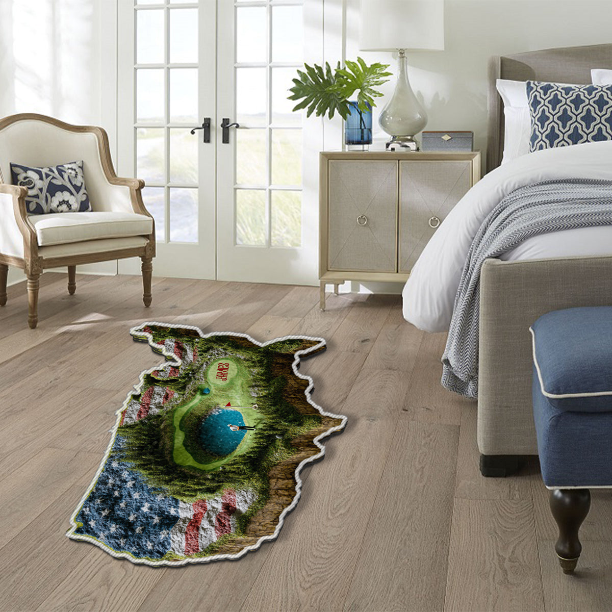 For The Love Of The Game - Personalized Golf Non-Slip Tufted Rug