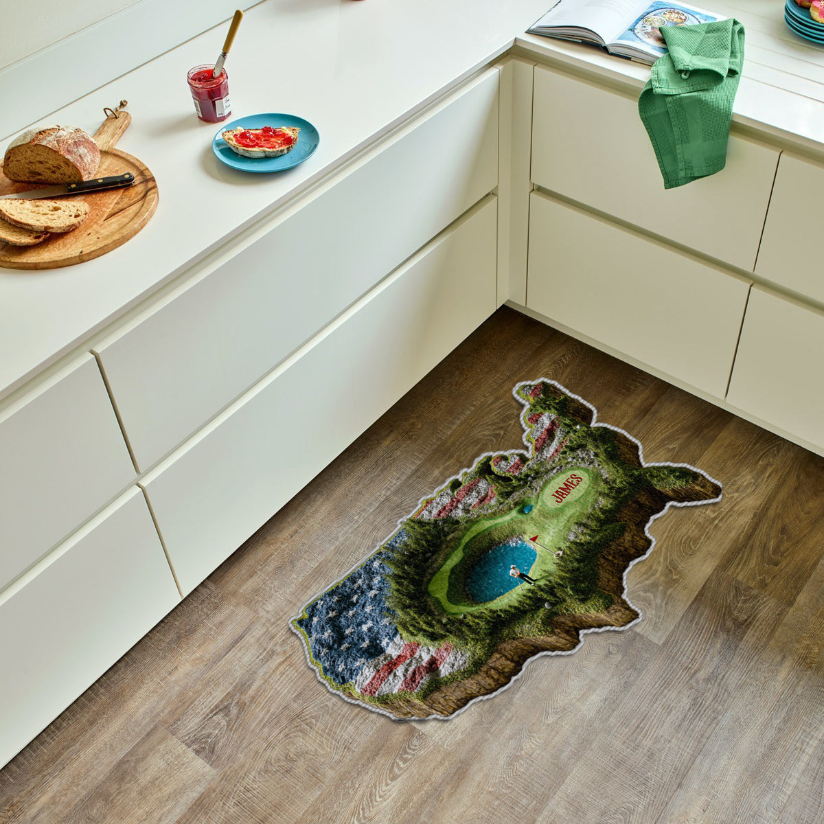 For The Love Of The Game - Personalized Golf Non-Slip Tufted Rug