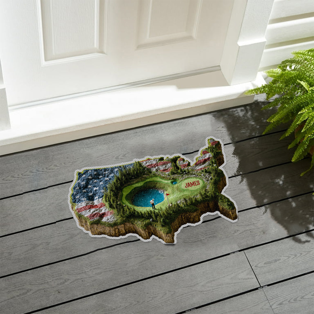 For The Love Of The Game - Personalized Golf Non-Slip Tufted Rug