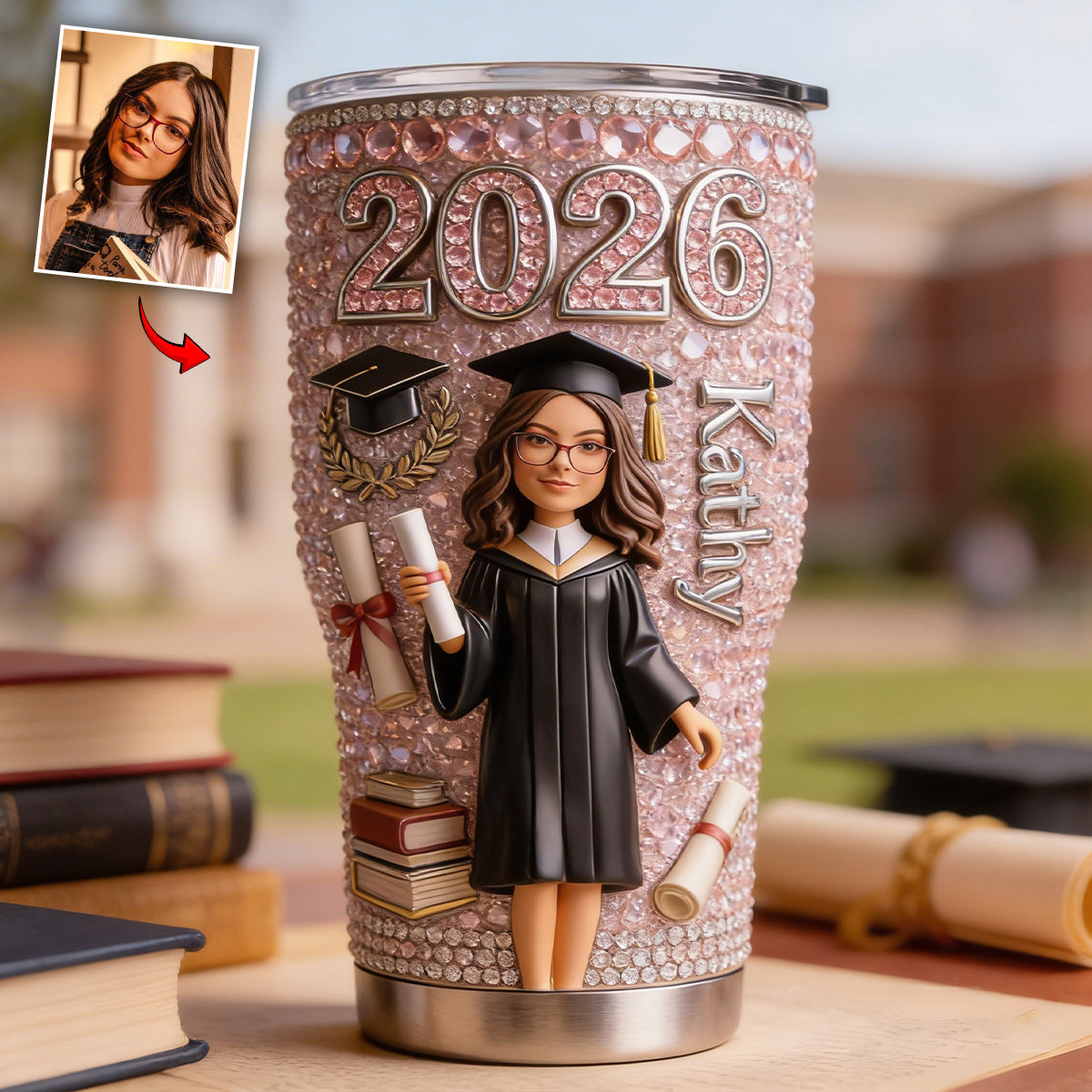 Tasse Personnalisée Photo, Cadeau de Graduation - Tasse de Graduation Personnalisée