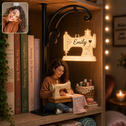 Amour de la Couture - Lampe de Bibliothèque Personnalisée