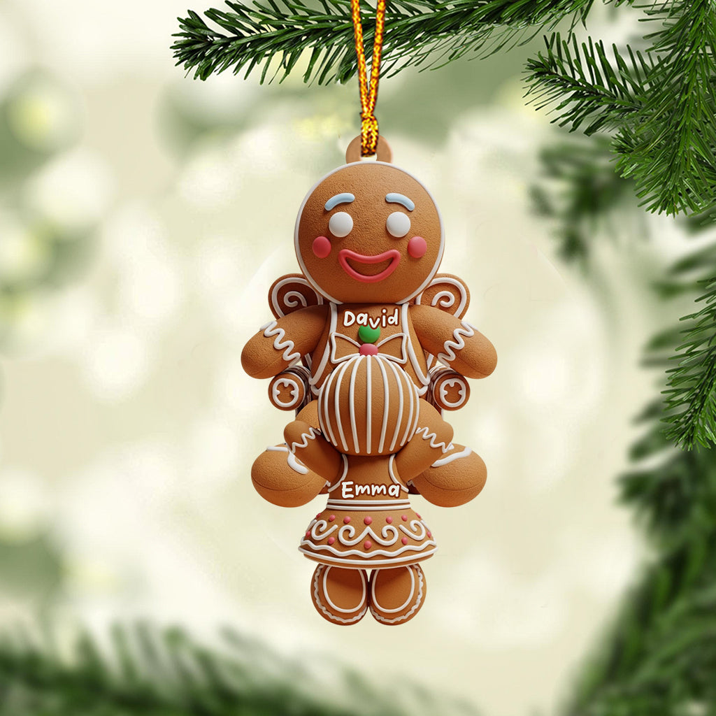 Funny Couple Gingerbread - Personalized Couple Ornament