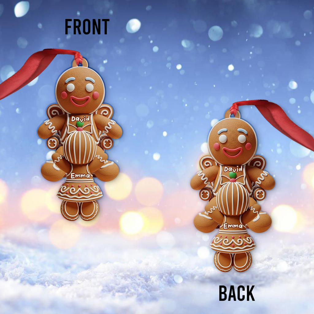 Funny Couple Gingerbread - Personalized Couple Ornament