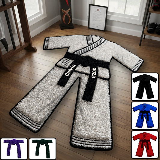 The Year I Got Black Belt - Personalized Martial arts Non-Slip Tufted Rug
