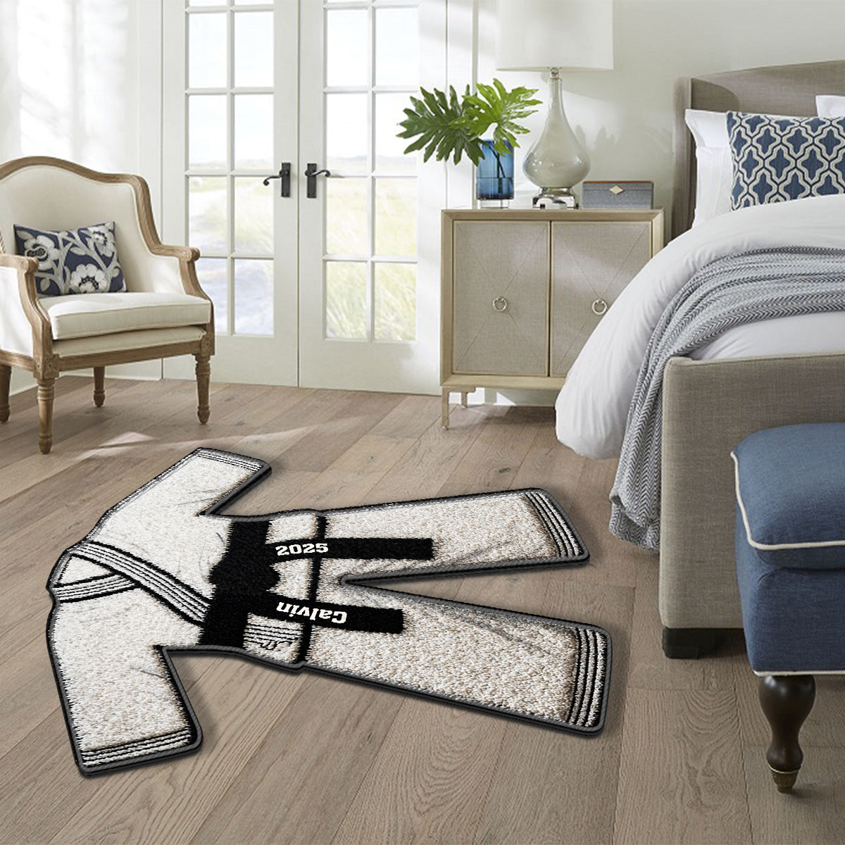 The Year I Got Black Belt - Personalized Martial arts Non-Slip Tufted Rug