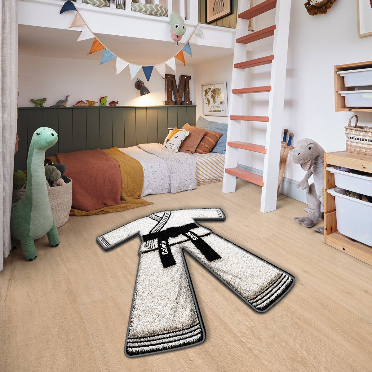 The Year I Got Black Belt - Personalized Martial arts Non-Slip Tufted Rug