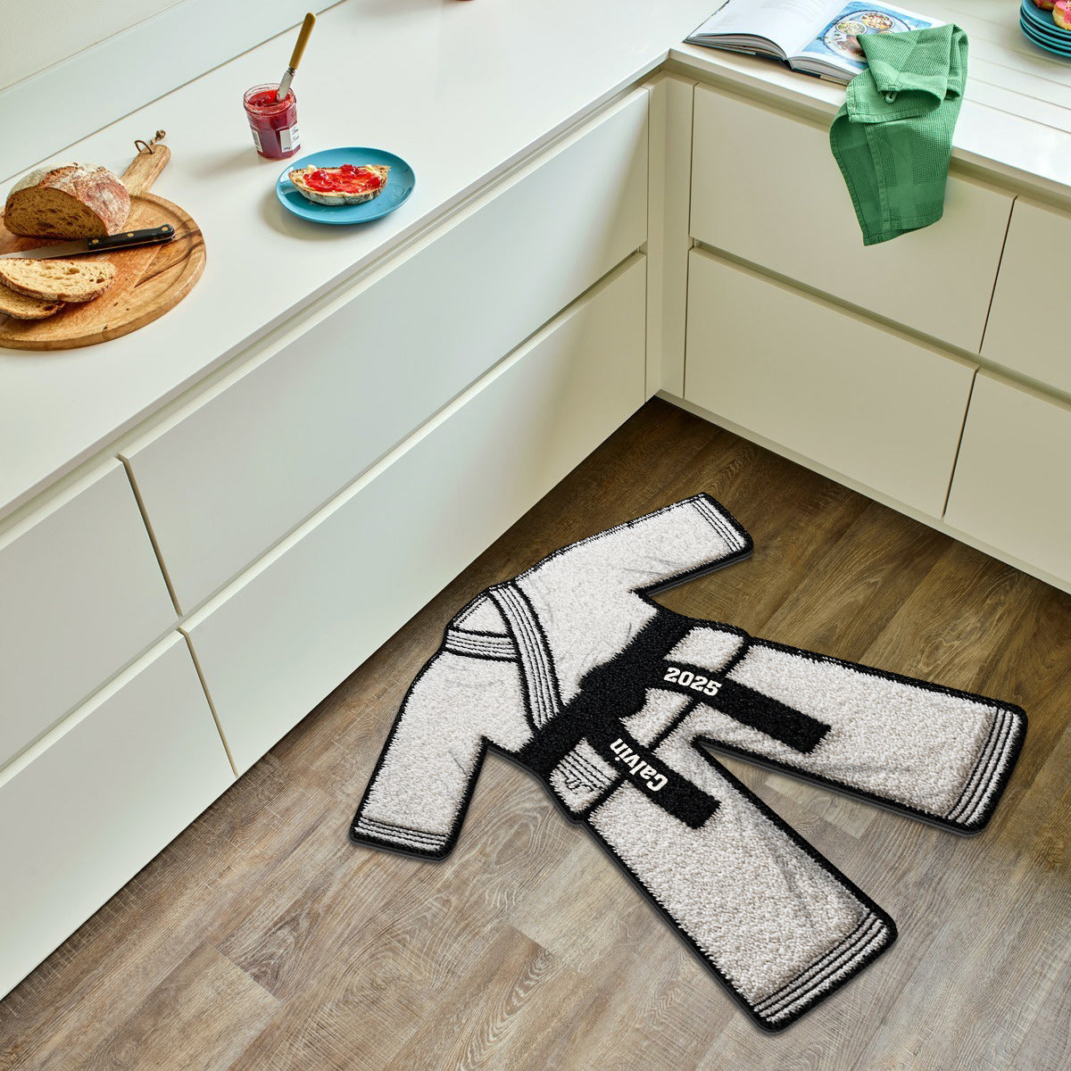 The Year I Got Black Belt - Personalized Martial arts Non-Slip Tufted Rug