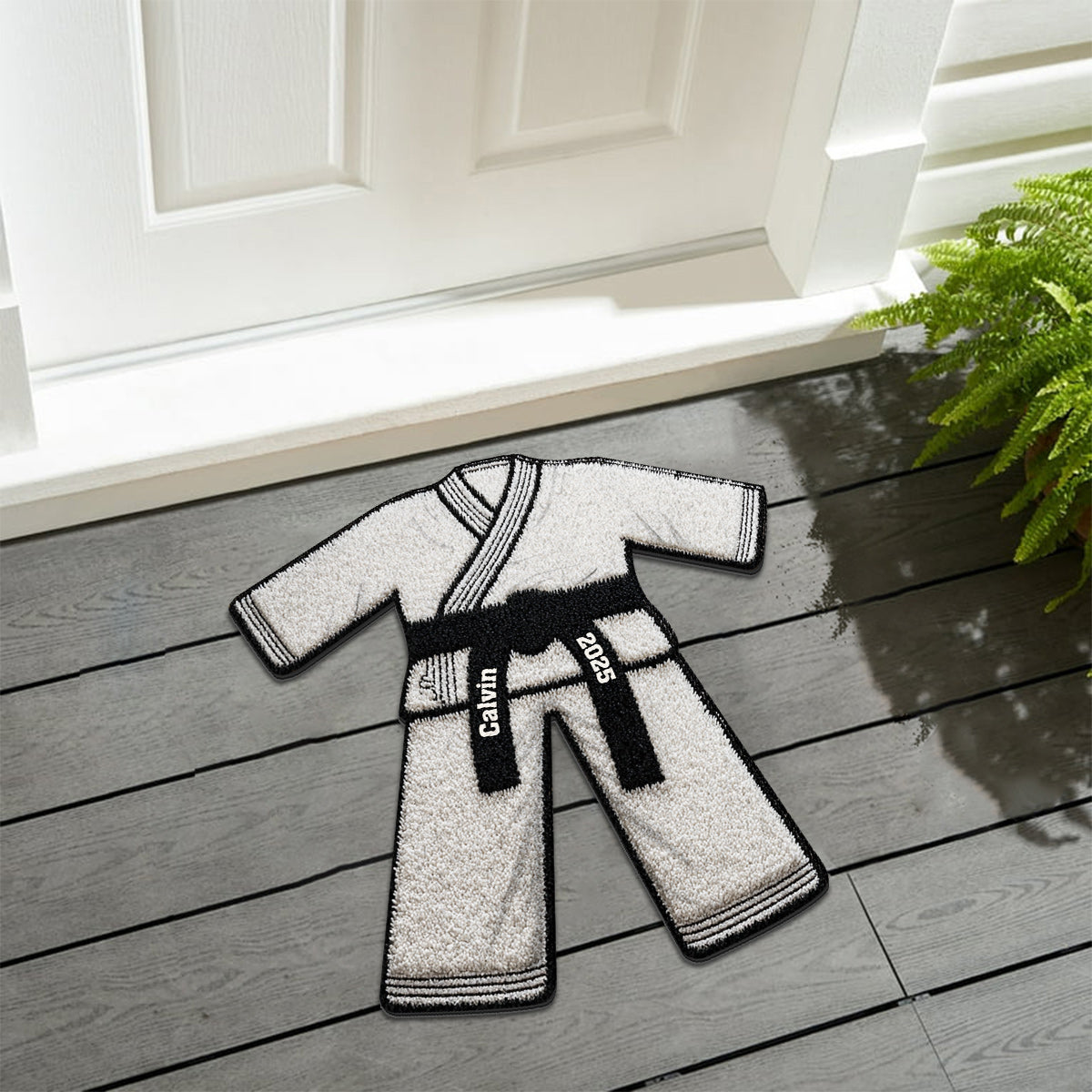 The Year I Got Black Belt - Personalized Martial arts Non-Slip Tufted Rug