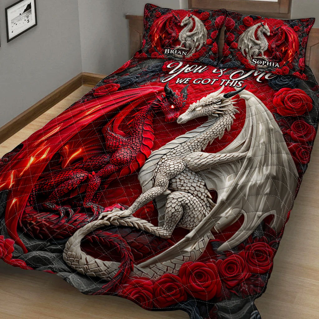 You & Me We Got This - Personalized Couple Quilt Set