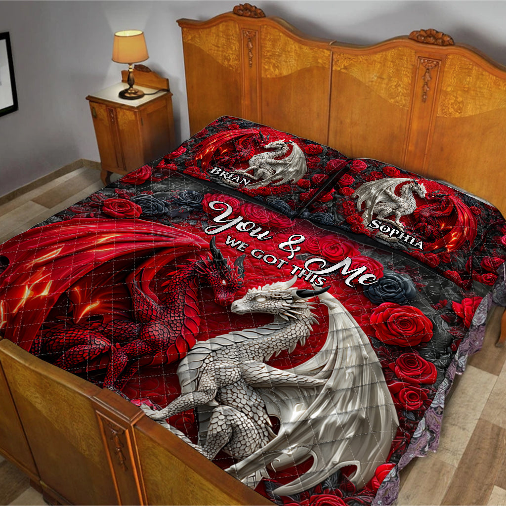 You & Me We Got This - Personalized Couple Quilt Set
