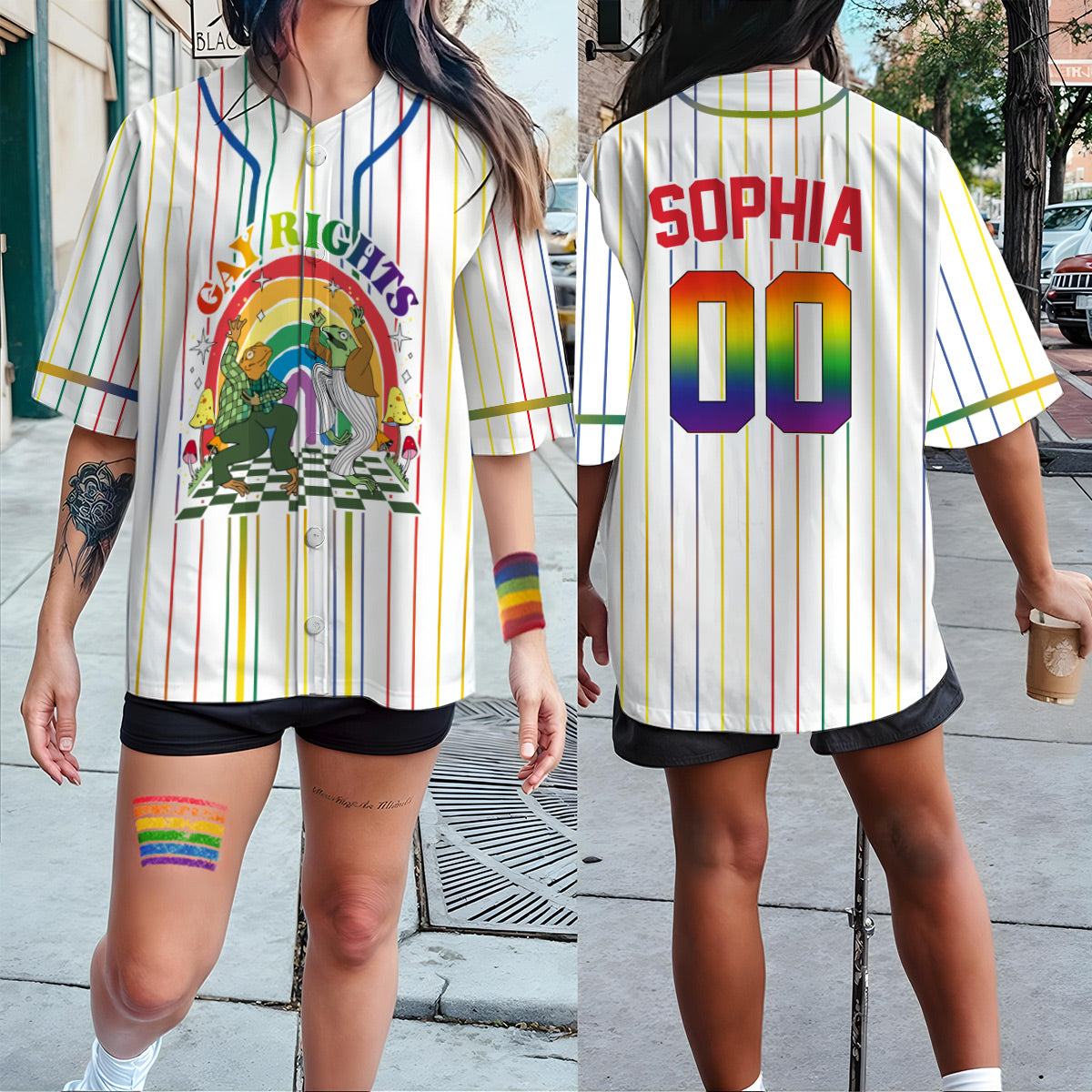 Gay Right - Personalisiertes LGBT-Unterstützungs-Baseballtrikot