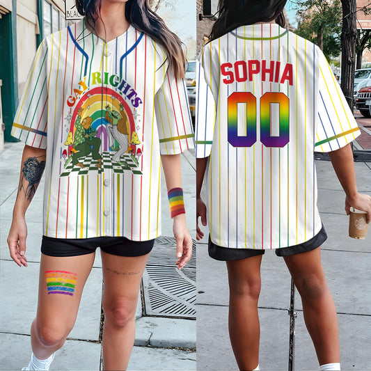 Gay Right - Personalisiertes LGBT-Unterstützungs-Baseballtrikot