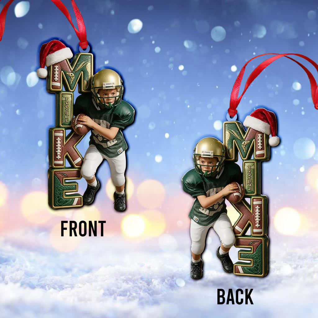 Custom Any Sport, Football, Baseball, Volleyball... - Personalized Football Ornament
