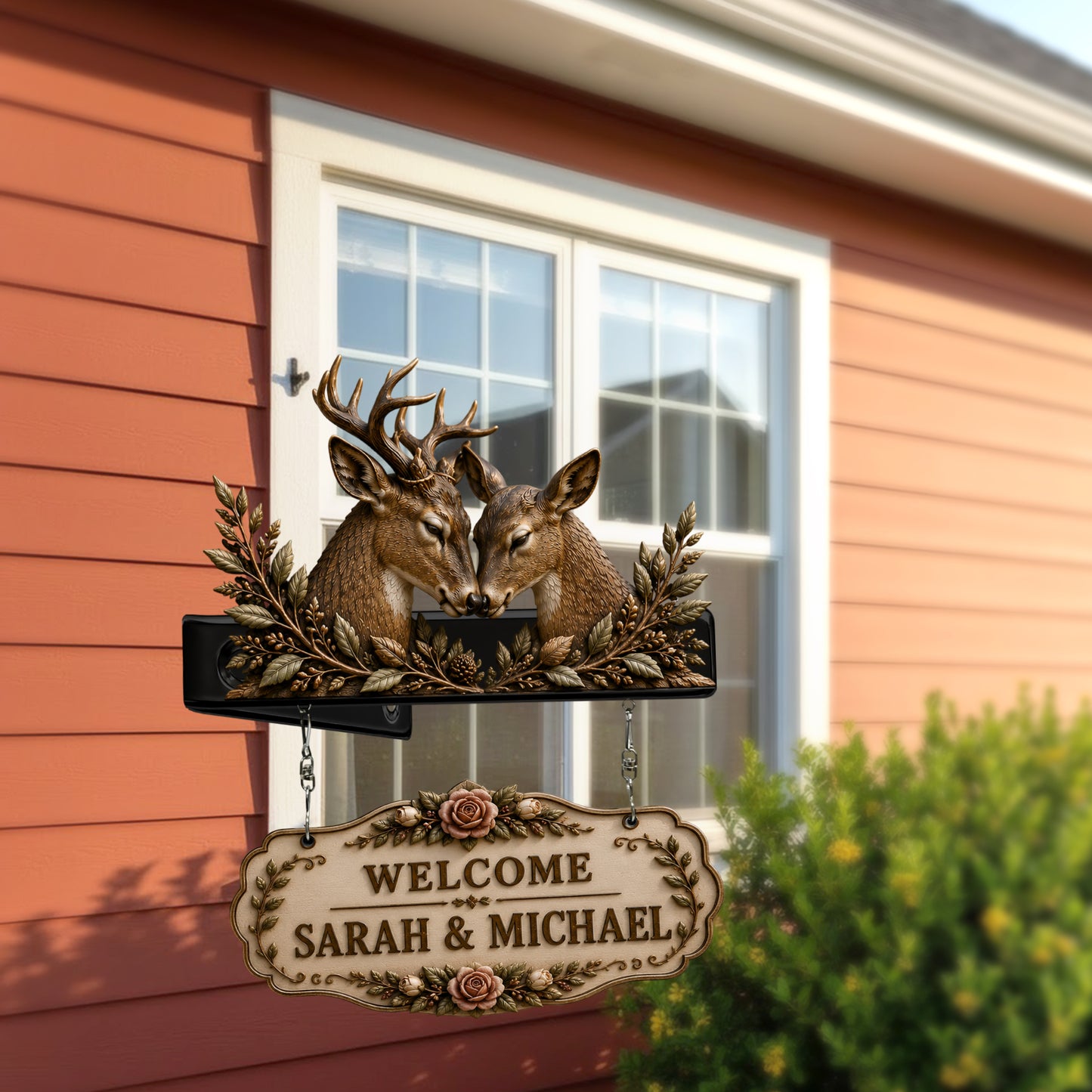 Bienvenue chez nous - Panneau mural en bois personnalisé pour la chasse