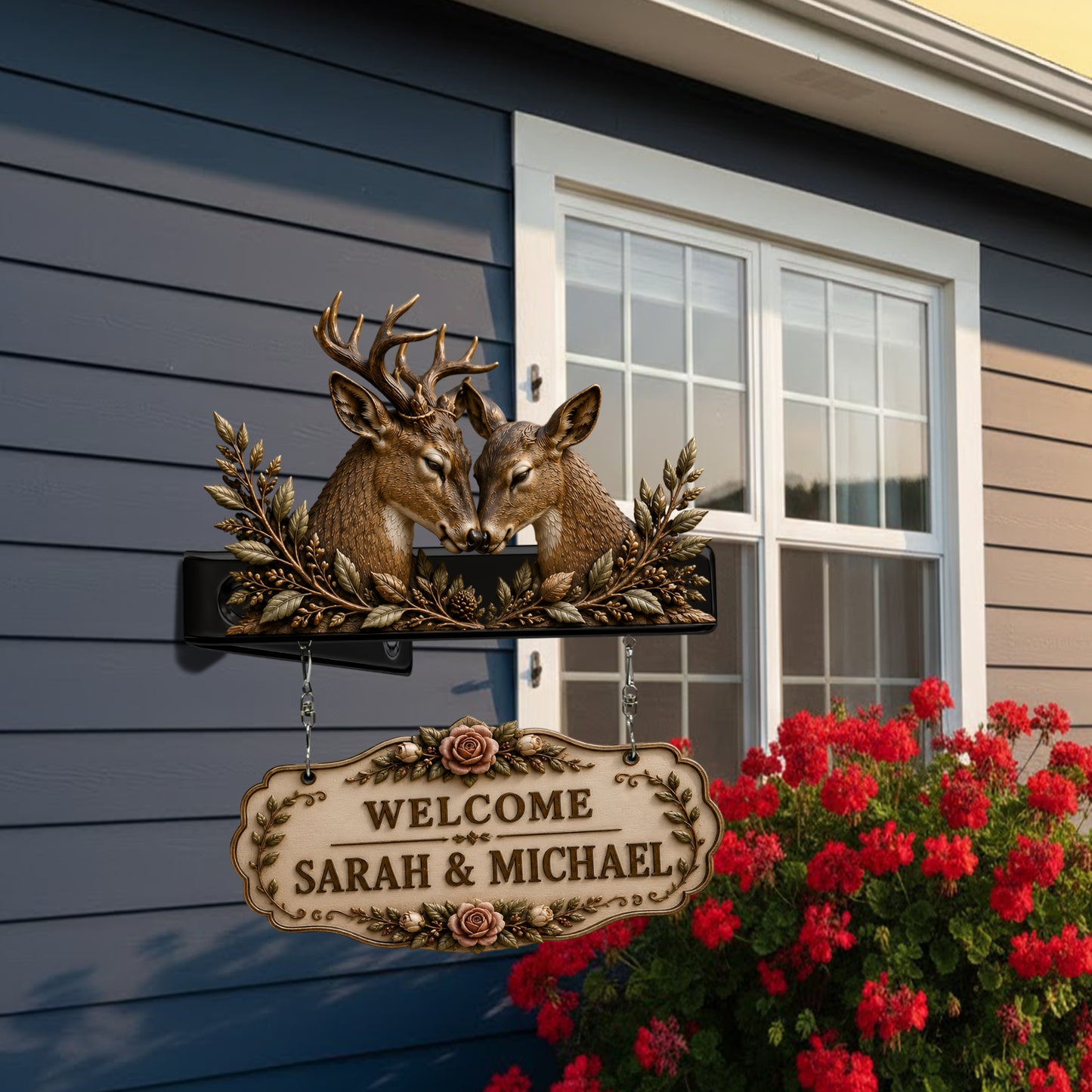 Bienvenue chez nous - Panneau mural en bois personnalisé pour la chasse