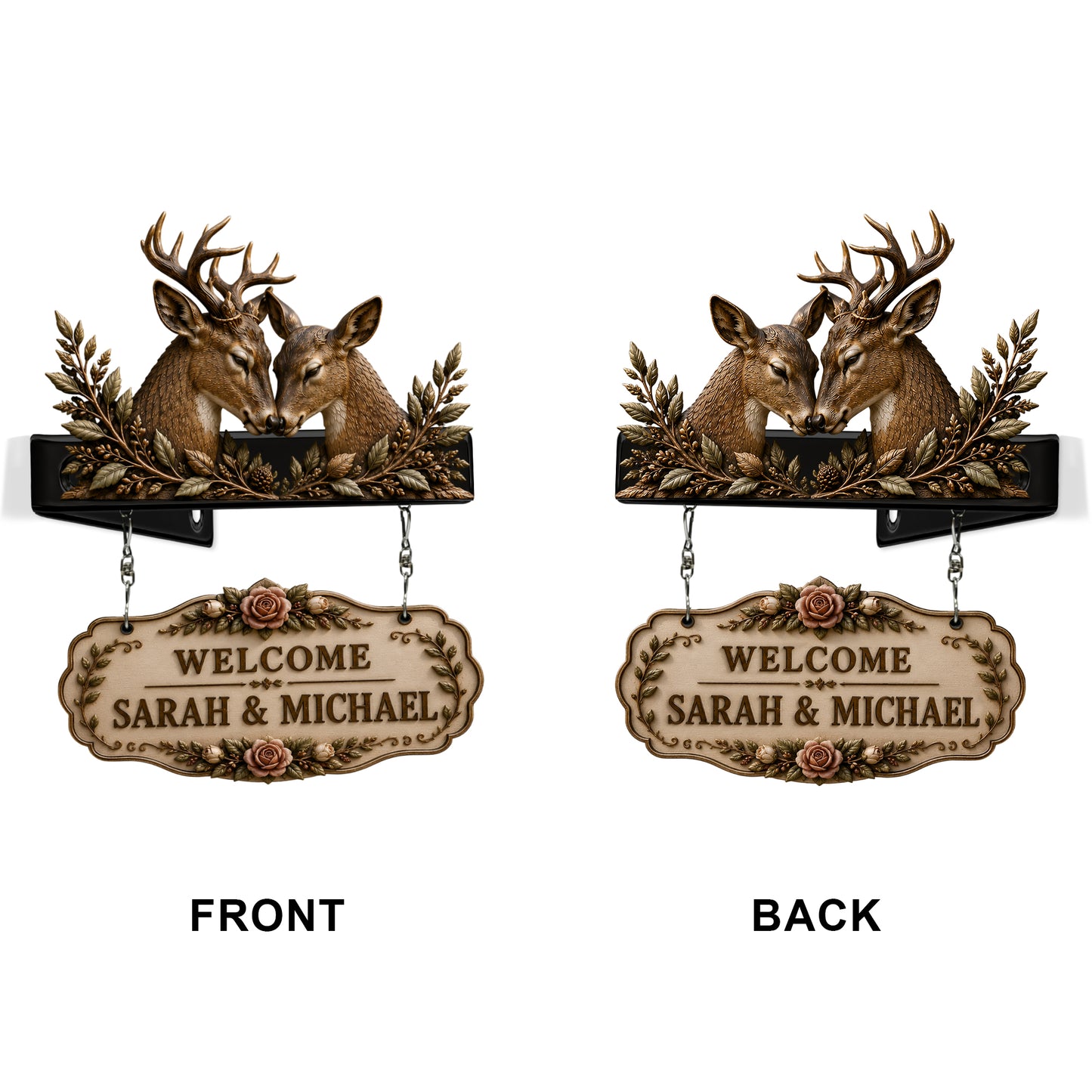 Bienvenue chez nous - Panneau mural en bois personnalisé pour la chasse