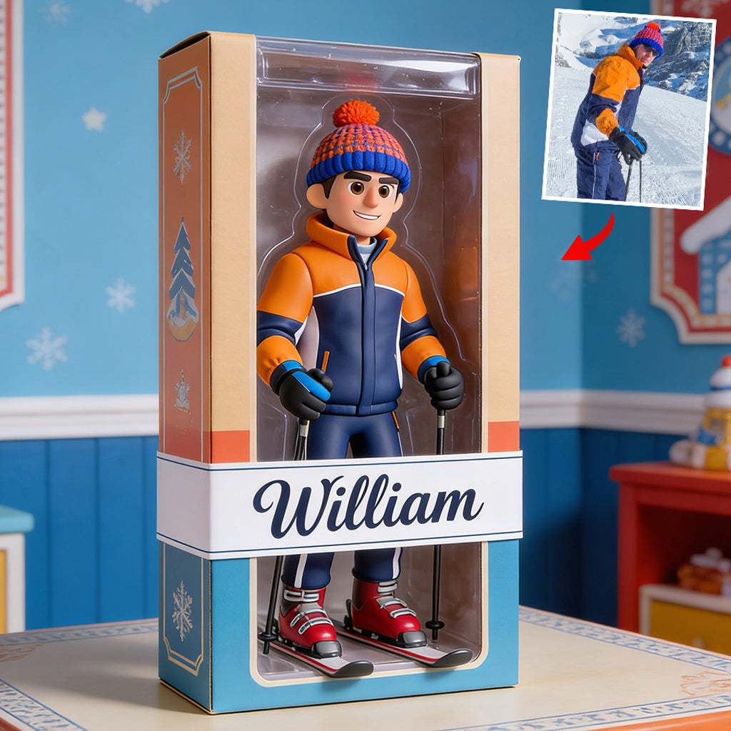 Jede Sportart – Skifahren, Hockey, Volleyball, Fußball,... – Personalisierte Ski-Acrylplakette in individueller Form