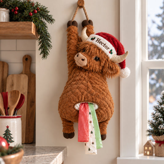 Vache des Highlands de Noël - Organisateur Personnalisé à Tirer